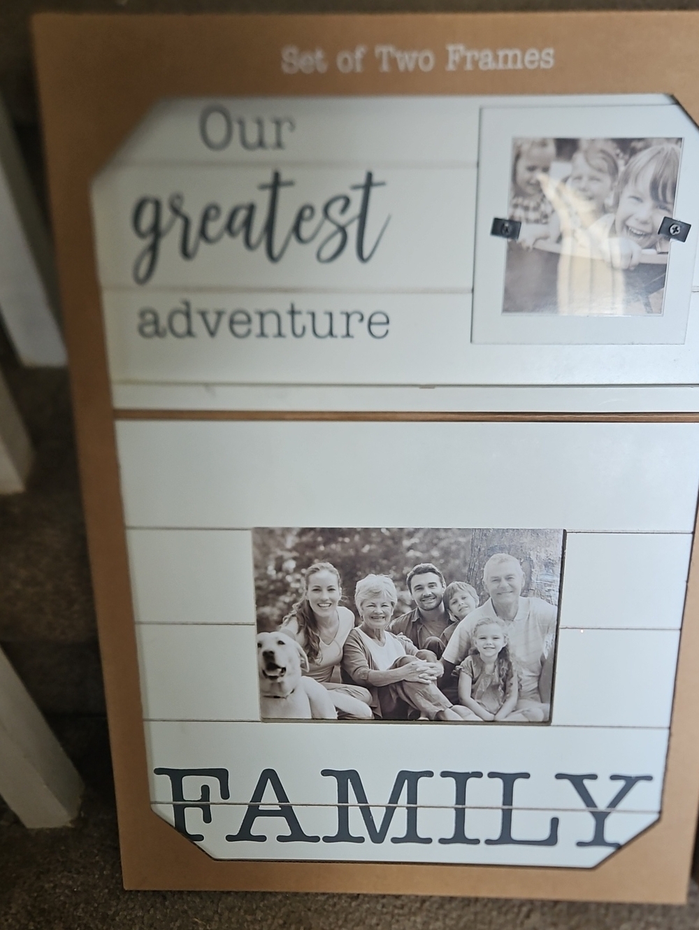 Our Greatest Adventure Family Photo Frame - White (Set of 2)